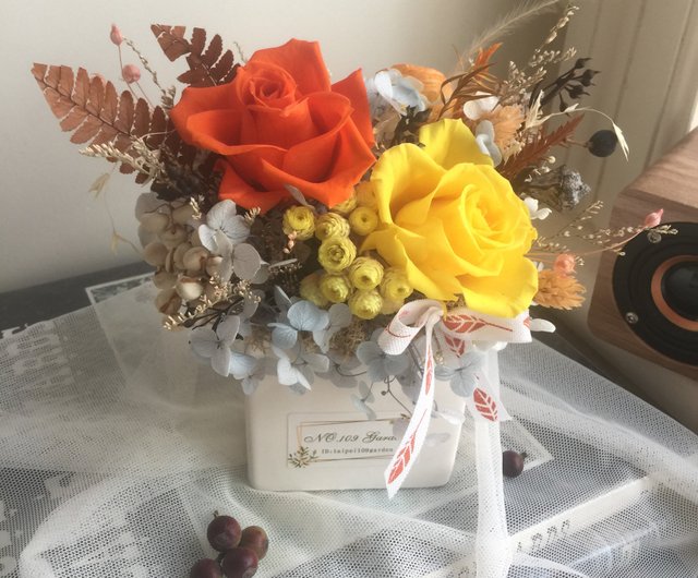 秋と秋の鉢植えの花 枯れた花なし 不滅の花 ソラの花 鉢植えの花 テーブルの花 開花とプロモーション ショップ 109garden 観葉植物 Pinkoi