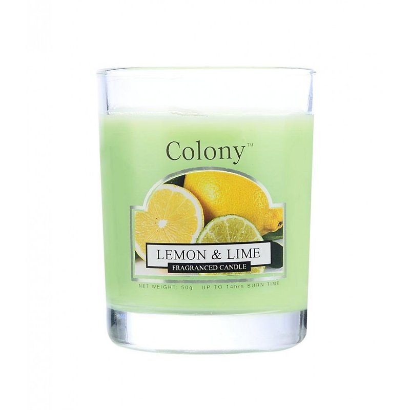 British Fragrance Colony Series Lemon & Lime Small Jar Glass Candles - เทียน/เชิงเทียน - ขี้ผึ้ง 