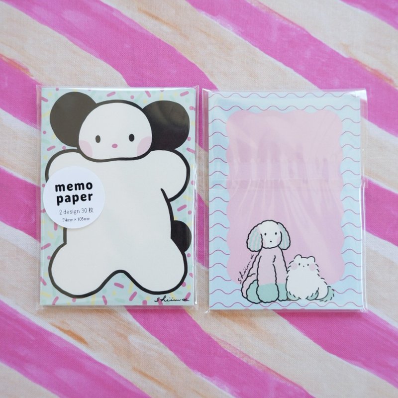メモ用紙　memo paper　A7　いぬ2種類 - 筆記本/手帳 - 紙 