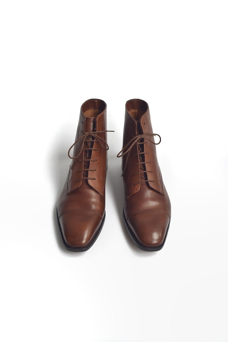 90s 義大利品酒師短靴 | Ralph Lauren Boots US 9B EUR 3940 - 女款短靴 - 真皮 咖啡色