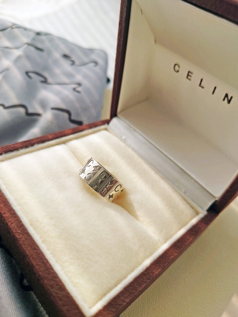 Medieval Orphan with Box CELINE Arc de Triomphe Necklace Sterling Silver Ring Ring Finger Wheel Bag Pendant Ornament - General Rings - Sterling Silver Silver