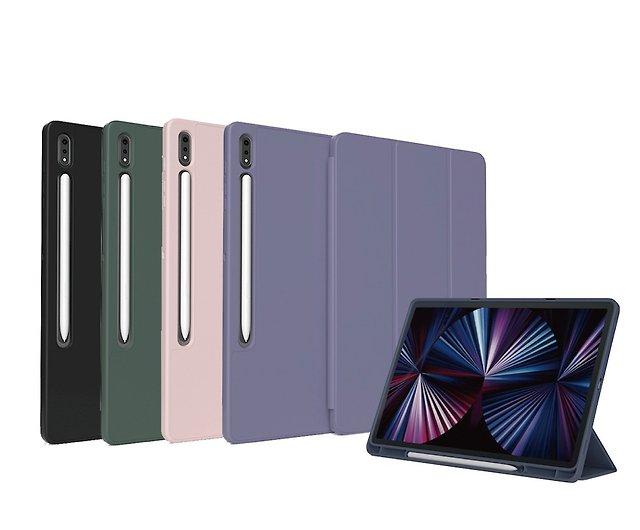 ギフト付き | Samsung Galaxy Tab タブレット ケース [無地] 右側にペンスロット - ショップ AHAStyle タブレット・PC ケース - Pinkoi