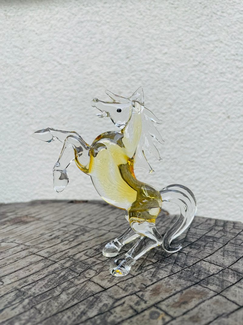 琉璃 水晶玻璃 生肖 馬 金馬 一馬當先 馬到成功 - 擺飾/家飾品 - 琉璃 