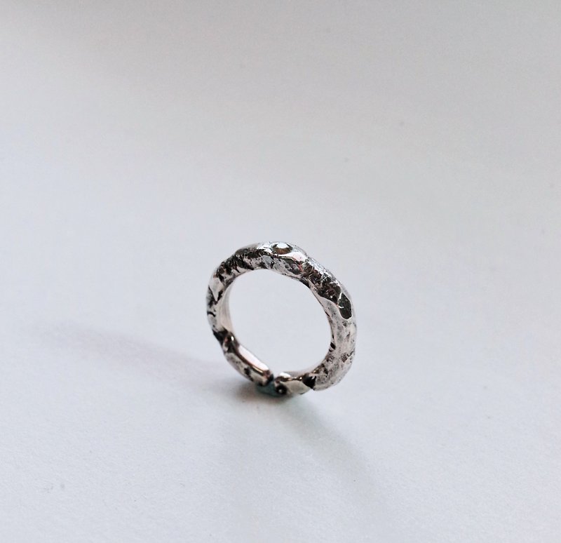 拓帕石純銀戒指-開放式戒圍 - 戒指 - 純銀 白色