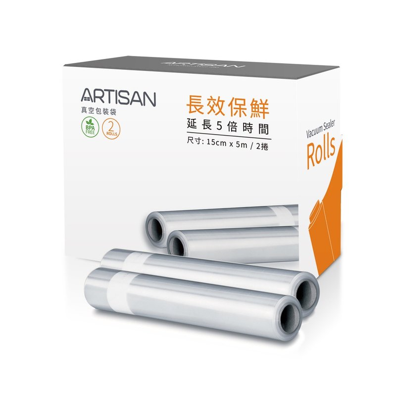 ARTISAN 15x500cm Striped Vacuum Packaging Bag (2 rolls) - Other - Plastic Transparent