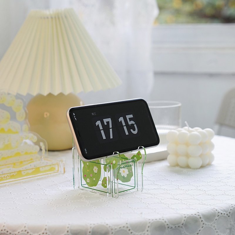 Desktop lazy phone stand nebula flowers cream butterfly - Gadgets - Acrylic Multicolor