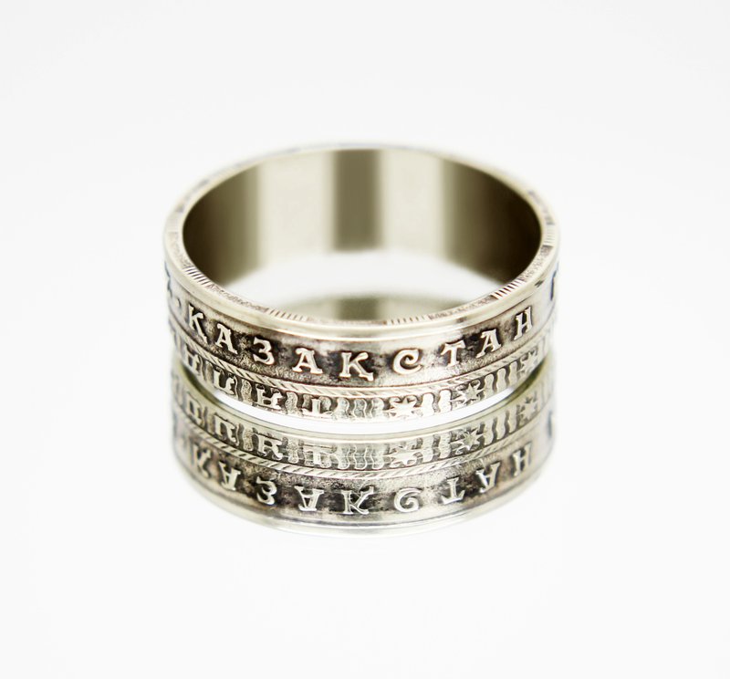 Kazakhstan Coin Ring 50 tenge 2013 coin rings for men coin rings for women - 戒指 - 其他金屬 