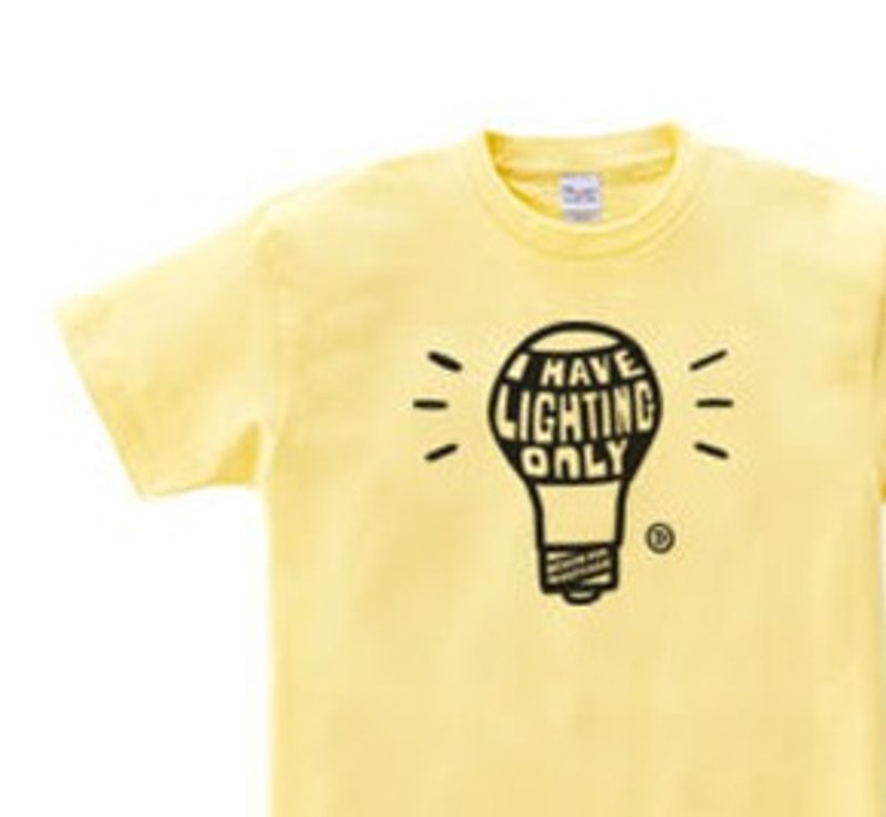 電球〜I HAVE LIGHTING ONLY〜 WS～WM•S～XL Tシャツ【受注生産品】 - トップス ユニセックス - コットン・麻 イエロー