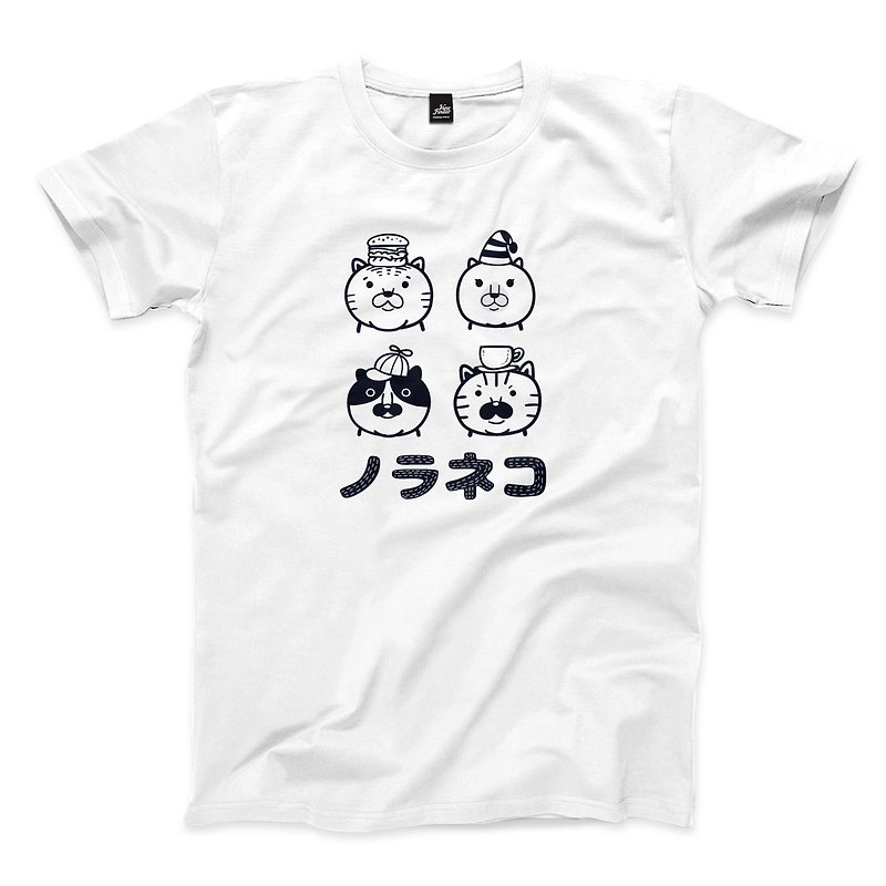 Wild Cat-White-Unisex T-shirt - Men's T-Shirts & Tops - Cotton & Hemp White