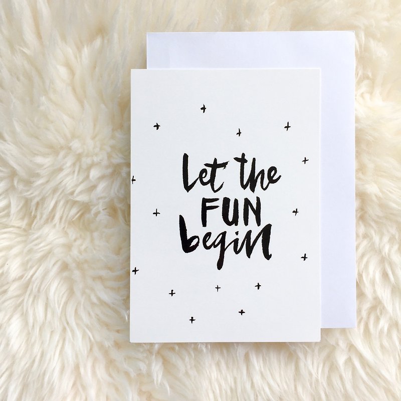 Let the Fun Begin Card - การ์ด/โปสการ์ด - กระดาษ 
