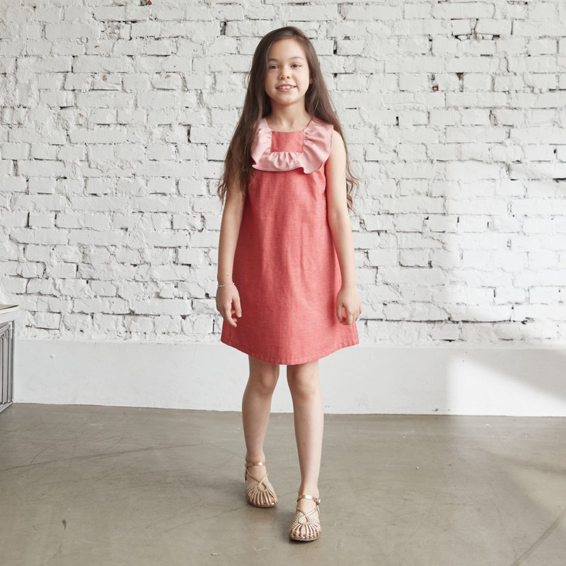 Butterfly dance chanson dress - Skirts - Cotton & Hemp Red