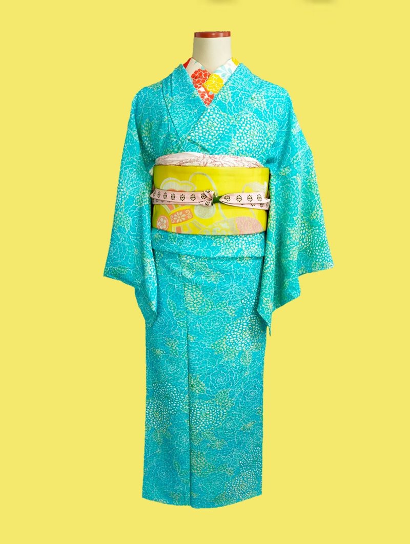 Antique Kimono - Other - Silk Blue