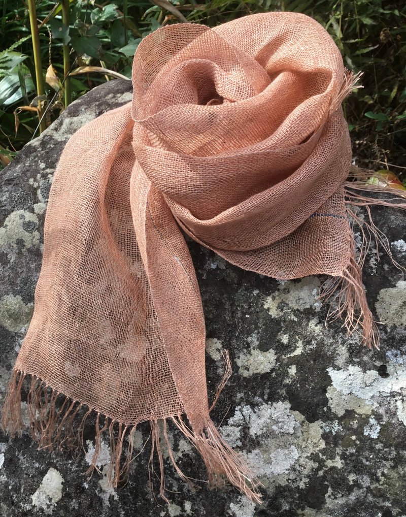 Hand-woven Hemp Stole U - ผ้าพันคอ - ผ้าฝ้าย/ผ้าลินิน 