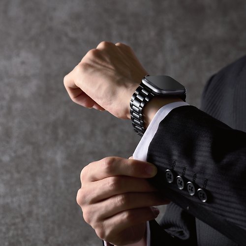 ELECOM ELECOM 陶瓷錶帶 Apple Watch 44/42mm 黑色
