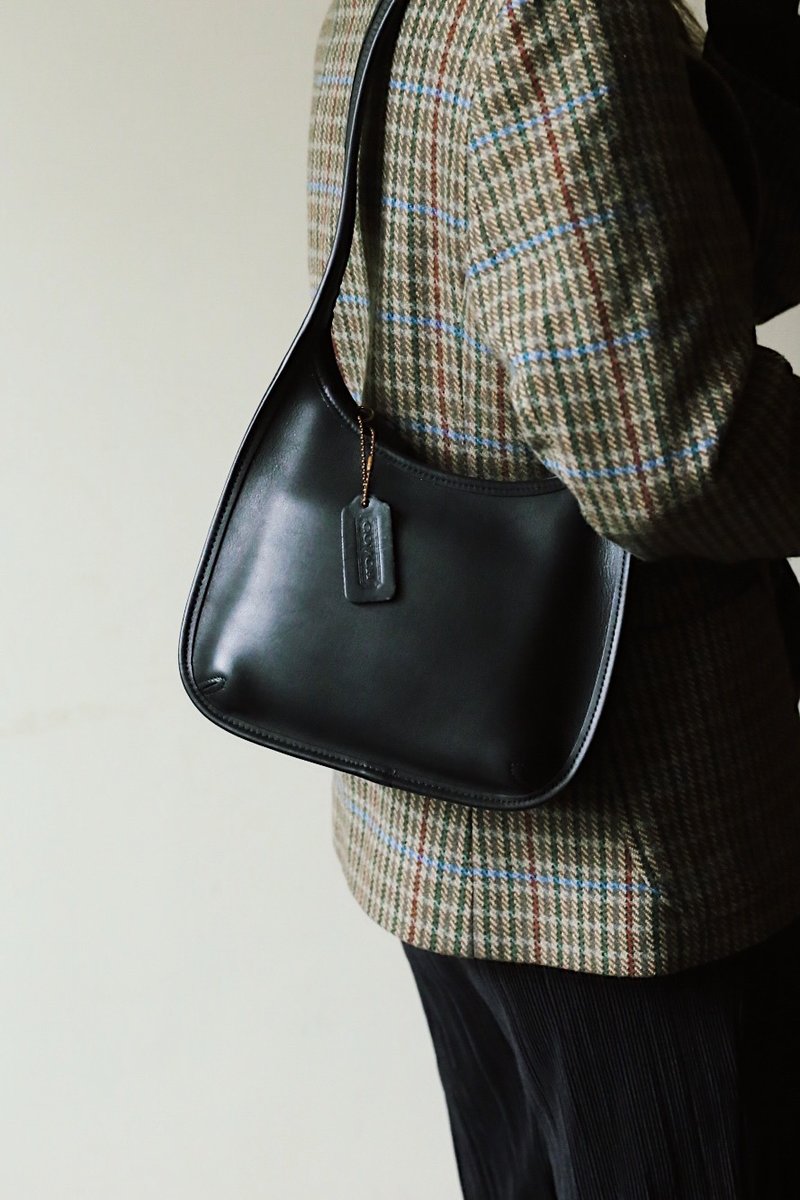 Vintage Coach Bag古董包/皮革袋/中古袋 - 手袋/手提包 - 真皮 黑色