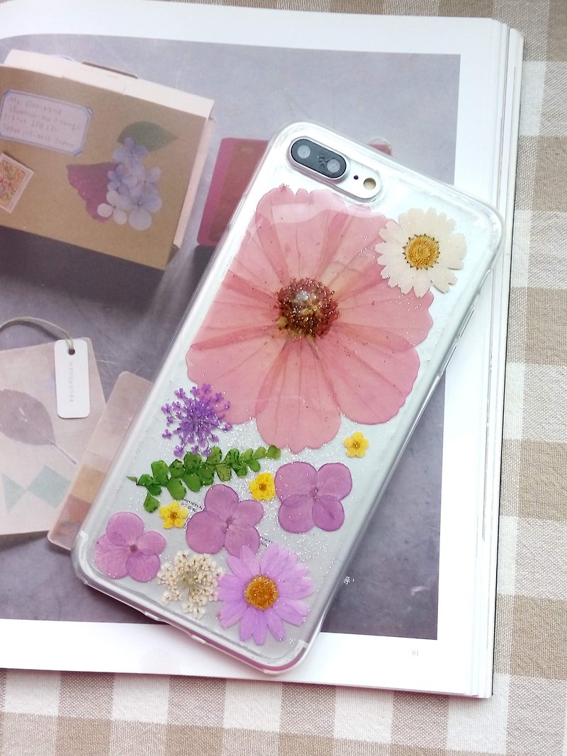 Annysワークショップ手作りの花瓶ケース、iPhone7 / 8plus、ピンク - スマホケース - プラスチック パープル