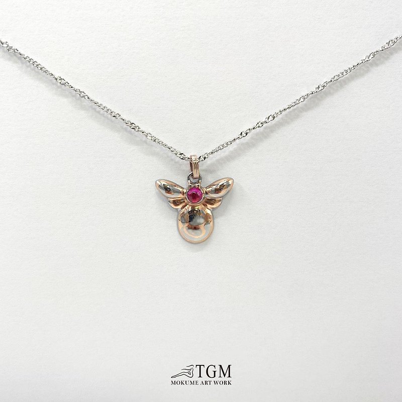 Small Butterfly Necklace Conviction/Love/Gift/Wooden Gold/Swarovski Crystal - Necklaces - Other Metals 