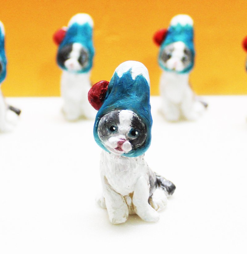 【モーセの倉庫]富士山を身に着けている - 小さな人形の猫 - 置物 - プラスチック 
