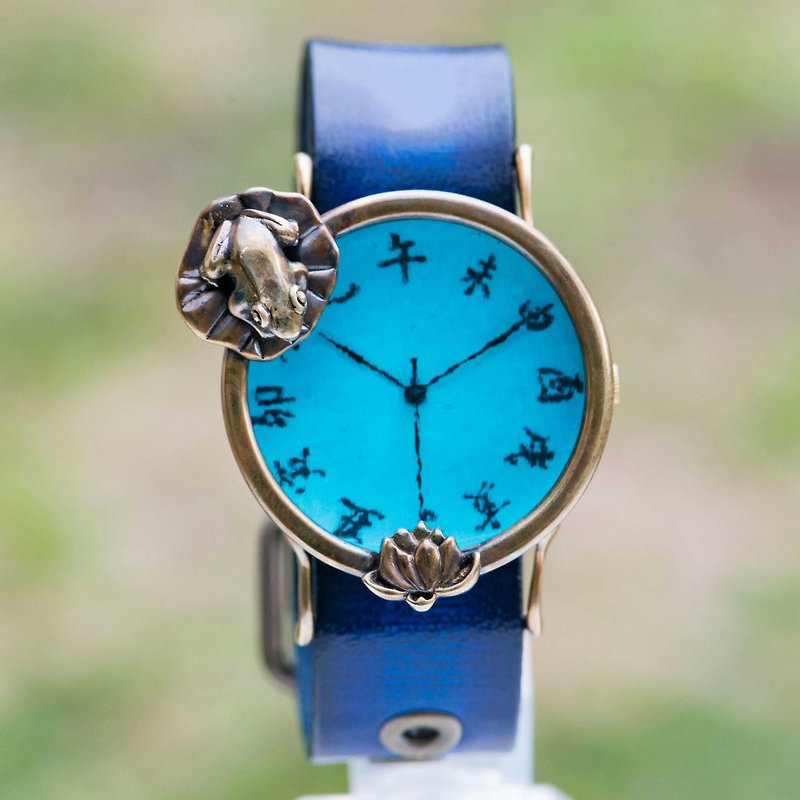 蓮、きれいね腕時計廉L青 - 腕時計 - 金属 ブルー