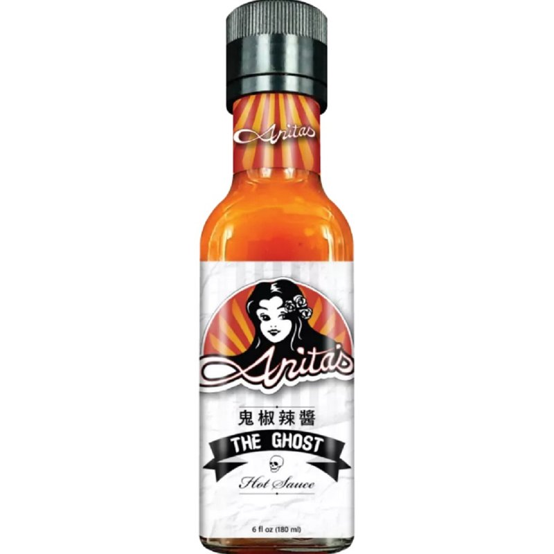 Anita's Ghost Pepper Chili Sauce Vegan 180ml - เครื่องปรุงรส - แก้ว สีแดง