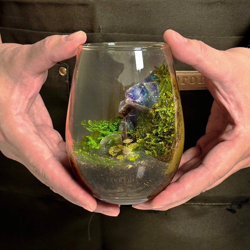 琉光碎境系列 - 礦石水晶風客製化苔蘚生態盆 - 植栽/盆栽 - 植物．花 