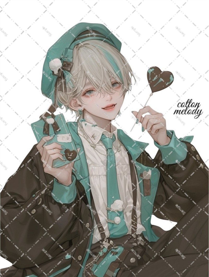 original sticker no.6632 人物ステッカー オリジナルステッカー 人物ステッカー 女の子ステッカー オリジナル人物ステッカー - 貼紙 - 紙 