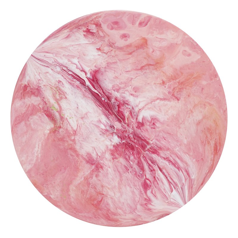 【 Pink 紅粉・月球體・手工掛牆裝飾】40cm - 時鐘/鬧鐘 - 塑膠 粉紅色