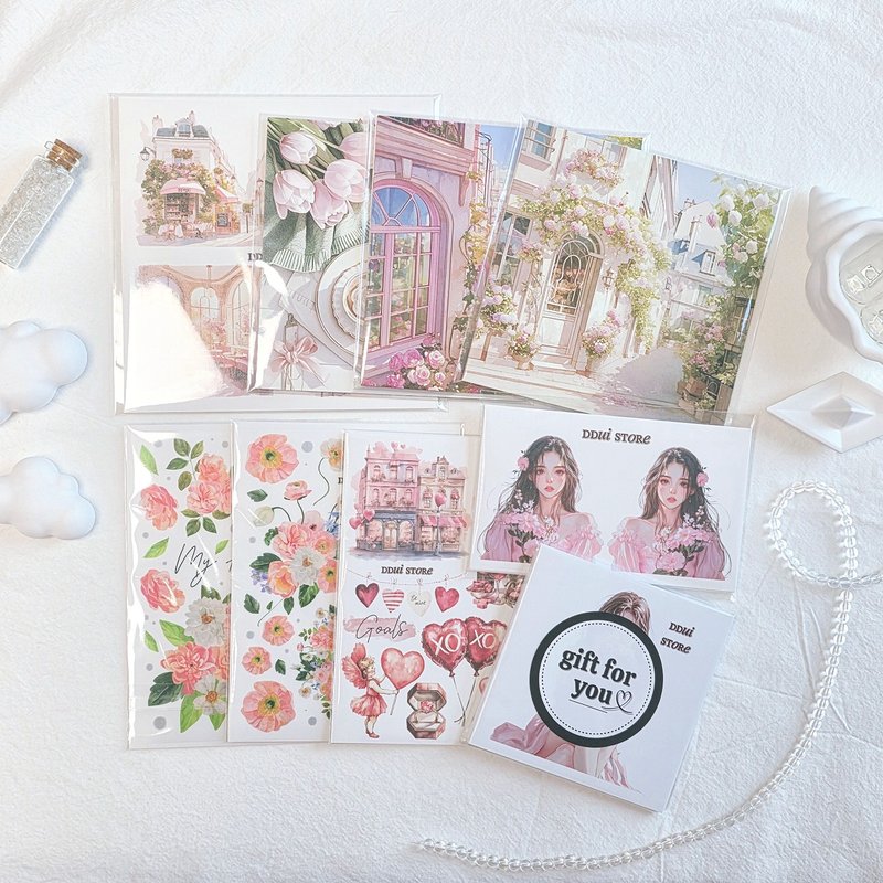Lovely pink package stickers set pack - 貼紙 - 紙 粉紅色