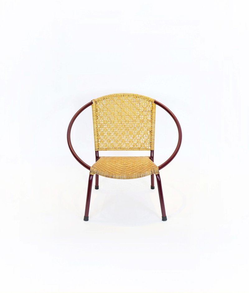 Bamboo stackable arm chair -handwoven - เก้าอี้โซฟา - ไม้ไผ่ สีกากี