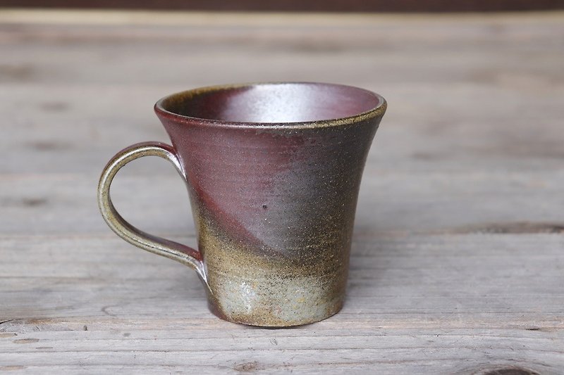Bizen coffee cup (large) c5-056 - แก้วมัค/แก้วกาแฟ - ดินเผา สีนำ้ตาล