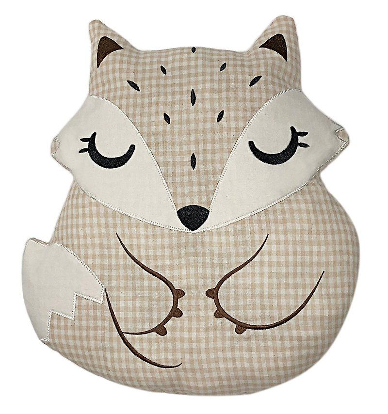 Organic Cotton Throw Pillow-Fox (A warm and rewarding organic cotton pillow is 25% off) - หมอน - วัสดุอื่นๆ 