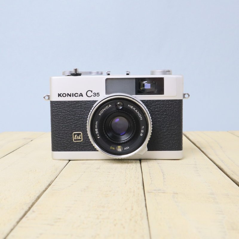 [Complete working product] Old film camera Konica KONICA C35 E&L S/N 279920 m007 - Cameras - Other Metals Black