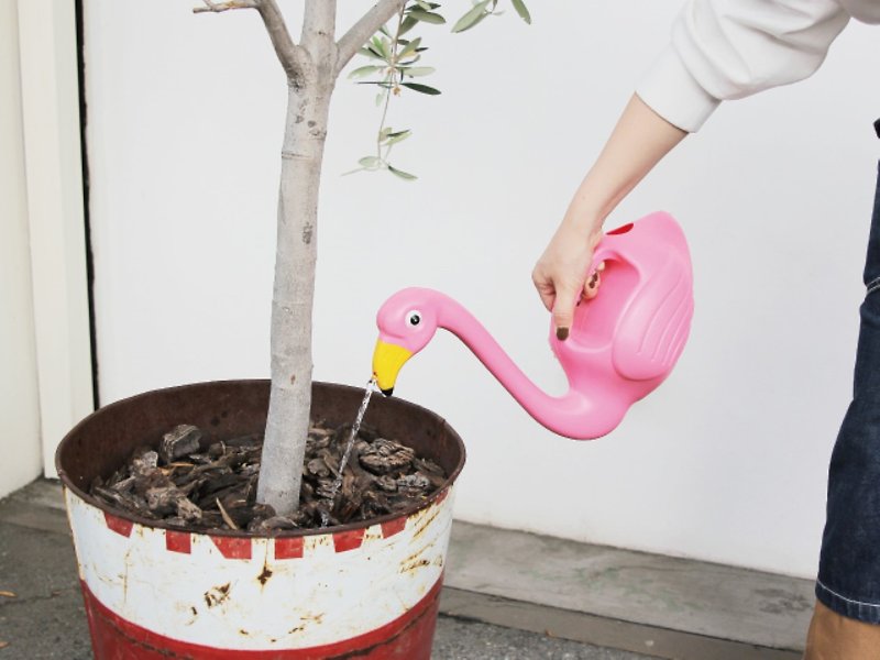SUSS-日本Magnets Flamingo紅鶴造型輕便澆花器/澆水器 - 現貨 - 其他 - 塑膠 粉紅色