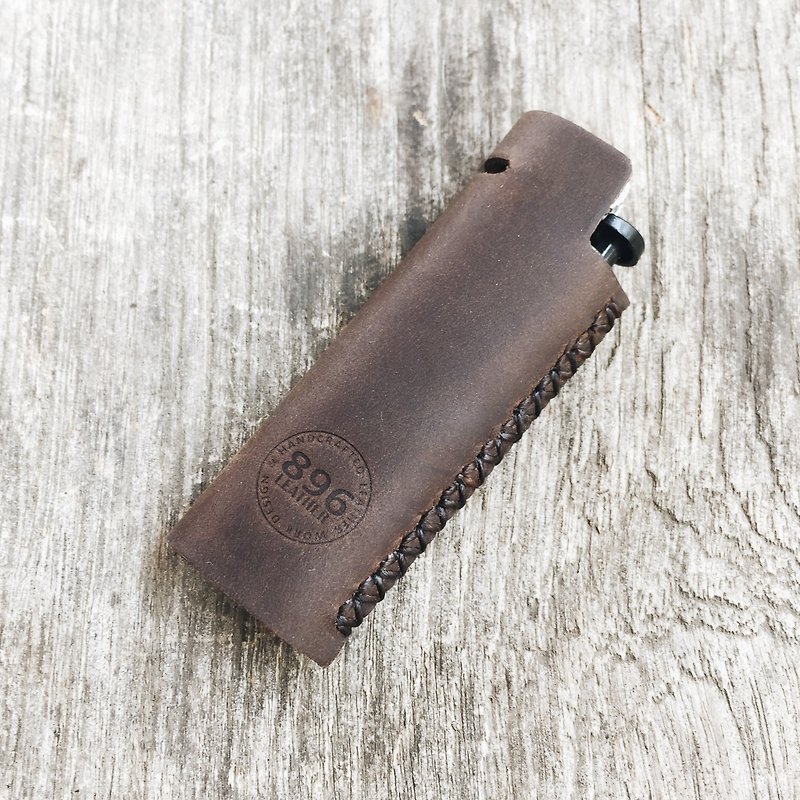 Dark Brown leather lighter case, Lighter cover, Handmade lighter case - Other - Genuine Leather 
