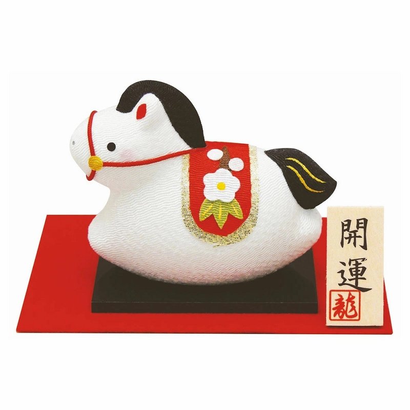 馬年縮緬手作擺飾－松竹梅跳馬 - 擺飾/家飾品 - 陶 