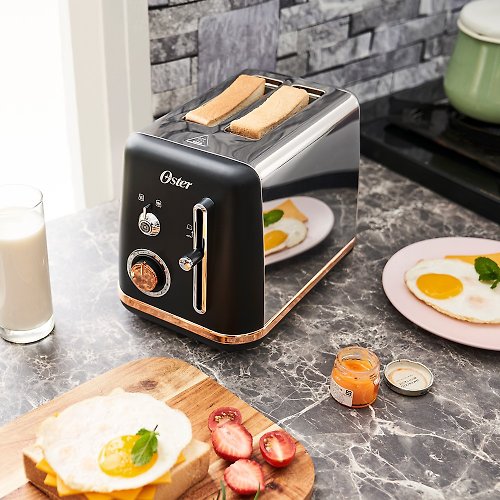 Oster 美國廚電領導品牌 OSTER 紐約都會經典厚片烤麵包機-霧面黑