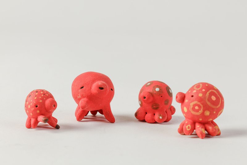 圓滾章魚系列—死伺紅通通 - 擺飾/家飾品 - 陶 