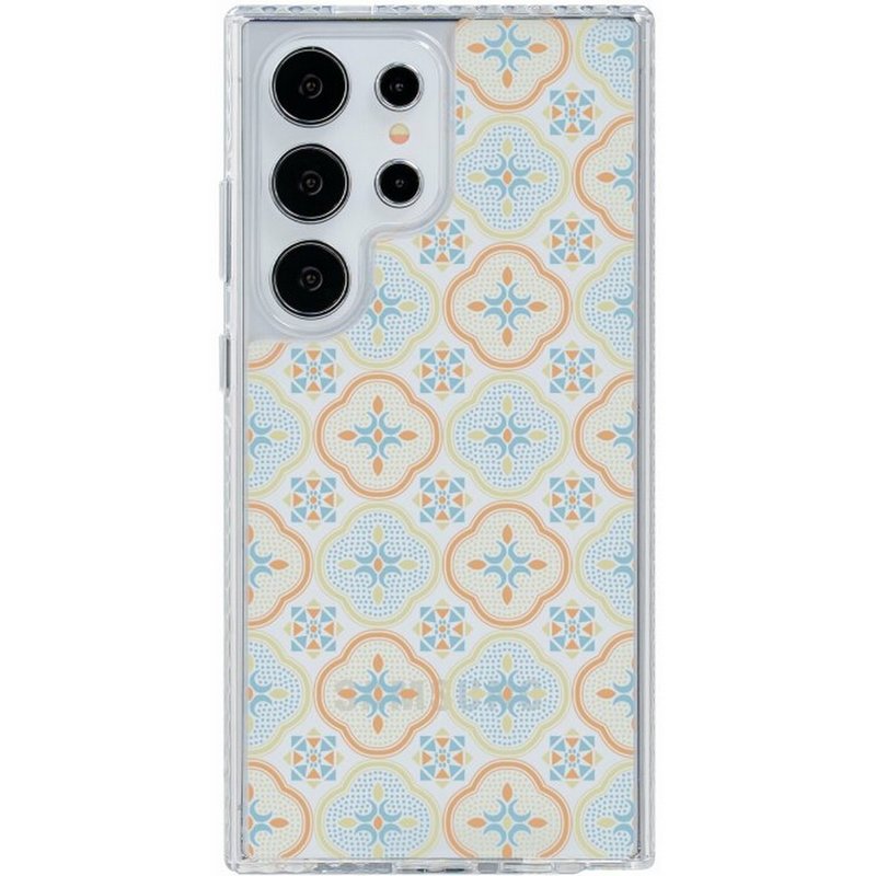 Begonia Glass Pattern Samsung s24 Golden Case/Mirror Case/Hybrid Plus - Phone Cases - Plastic Multicolor