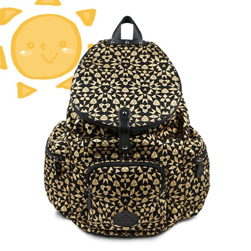 [After Love Pack Plus] - Windy Gold Mom Bag / Backpack / Full Moon Gift Preferred - Diaper Bags - Waterproof Material Gold