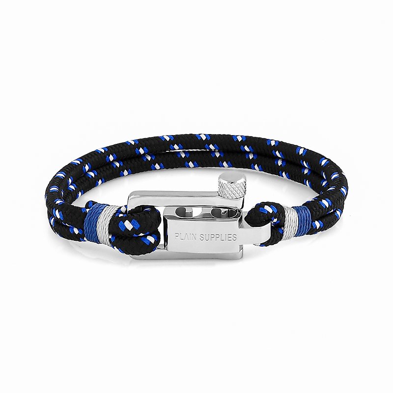 U-Lock Black Rope Bracelet - 手鍊/手環 - 其他材質 黑色
