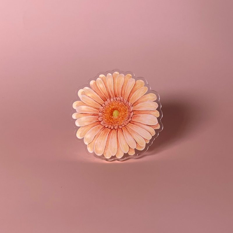 flower griptok / phonegrip / popsockets - Gerbera - 手機配件 - 壓克力 粉紅色