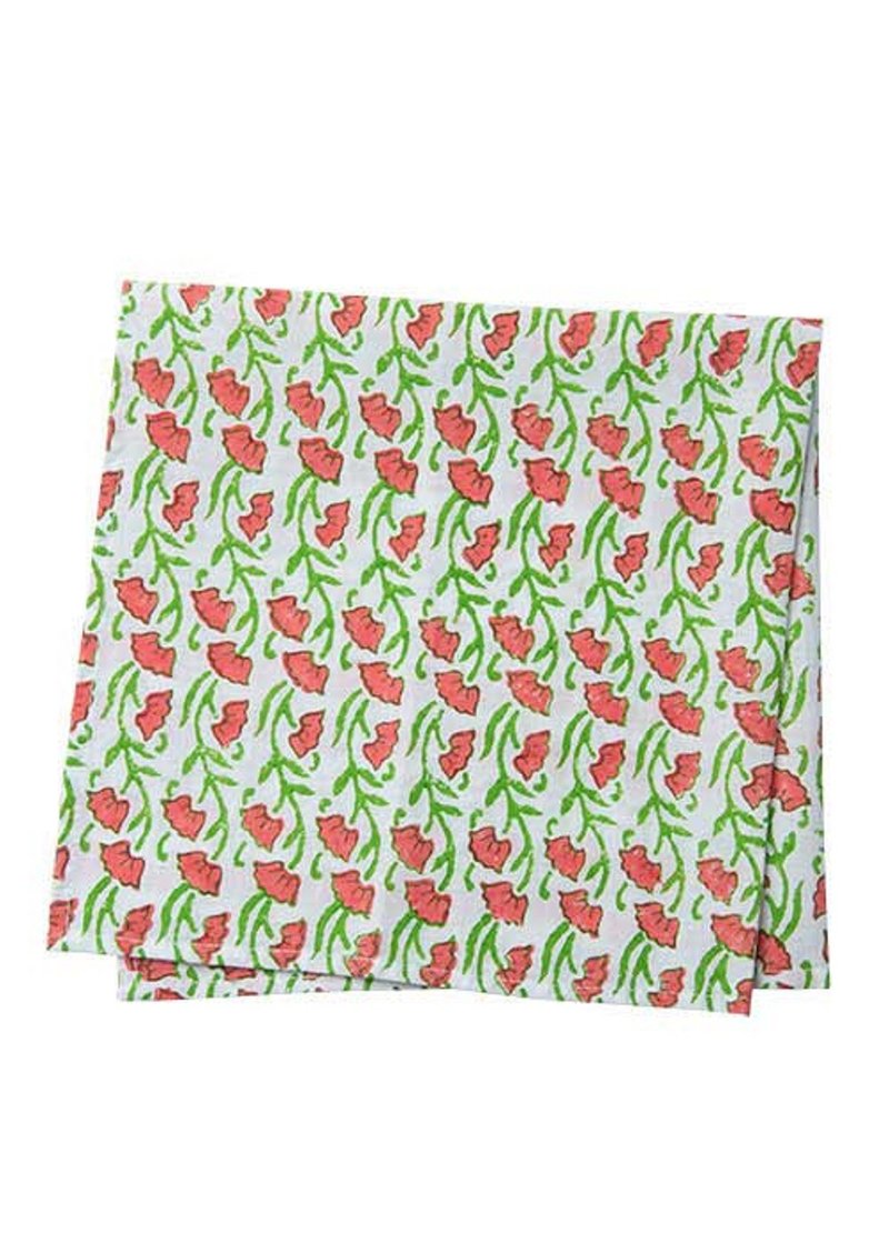 Earth tree fair trade fair trade -- Indian handmade woodcut scarf (safflower) - Handkerchiefs & Pocket Squares - Cotton & Hemp 
