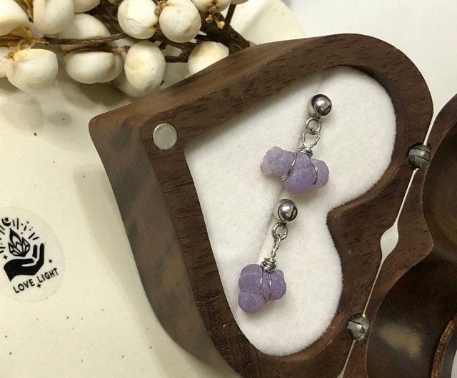 専用 A13 透明感グレープアゲートピアス 一点物】グレープアゲート 専用 A13 透明感グレープアゲートピアス