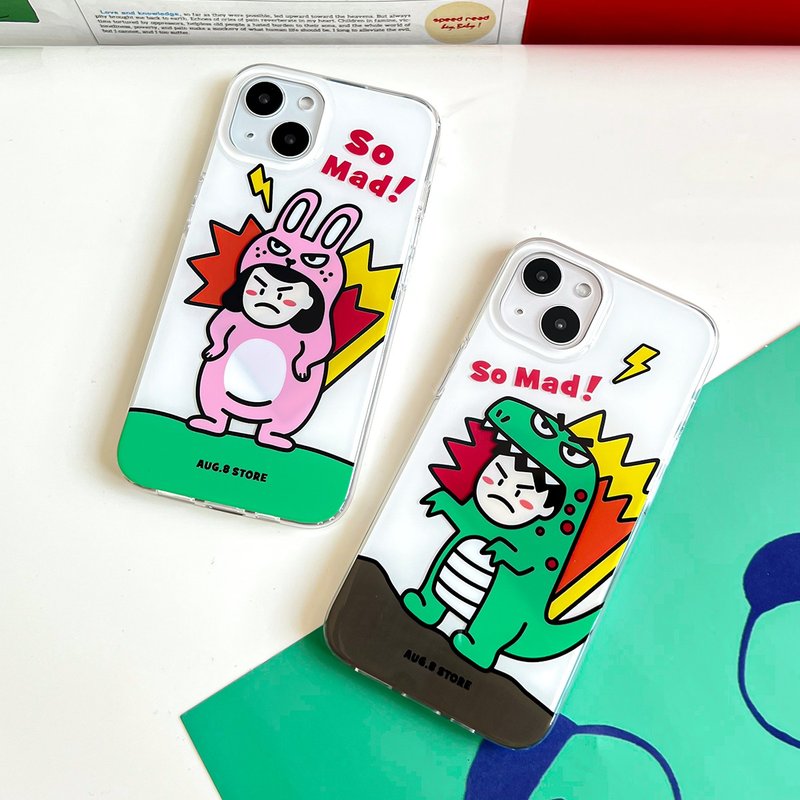 AUG8 STORE Dinosaur & Tutu iPhone Couple Phone Case Double-layer Stereo Scrub/Glossy - เคส/ซองมือถือ - พลาสติก 