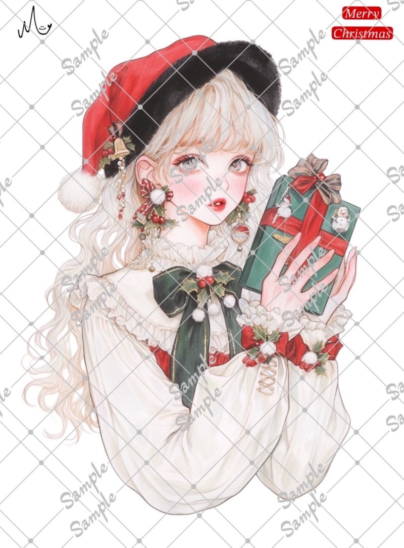 オリジナル人物ステッカー期間限定クリスマスシリーズ12月10日まで - 貼紙 - 紙 