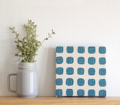 wt-factory 12x12cm ファブリックパネル 【ドロップ ブルー】