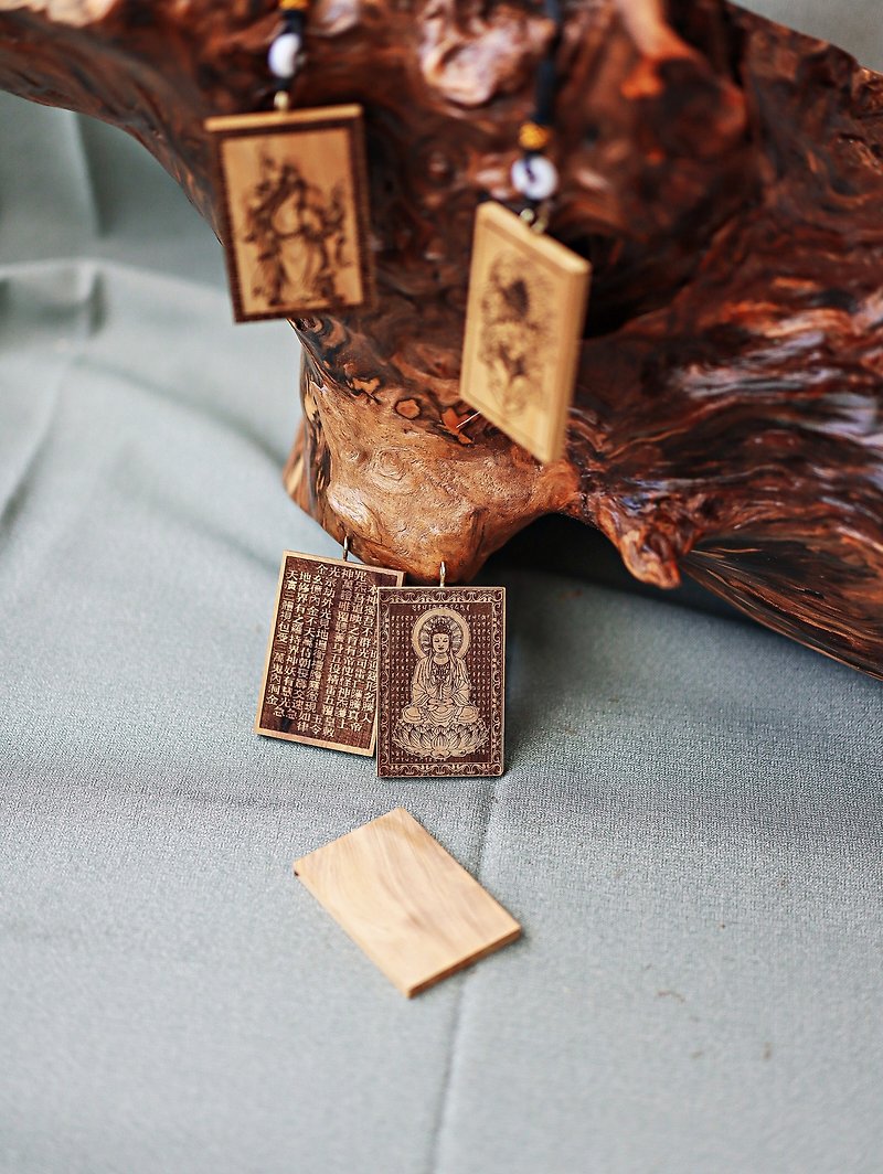Rare and rare ward off evil holy objects limited edition Taiwan Xiao Nanlei split wood without incident card - อื่นๆ - ไม้ สีนำ้ตาล