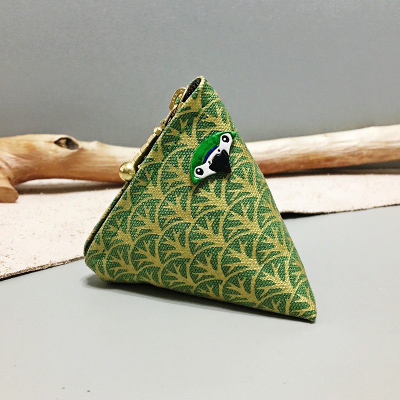 在森林裡的鸚鵡 ∣ 紅肩金剛 Macaw ‧ 山角零物包 - 錢包/皮夾/長短夾 - 其他材質 綠色