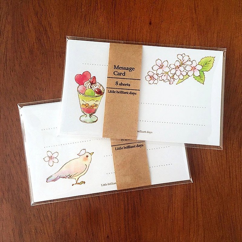 005Message Card SakuraMaccha "8sheets" - Cards & Postcards - Paper Pink