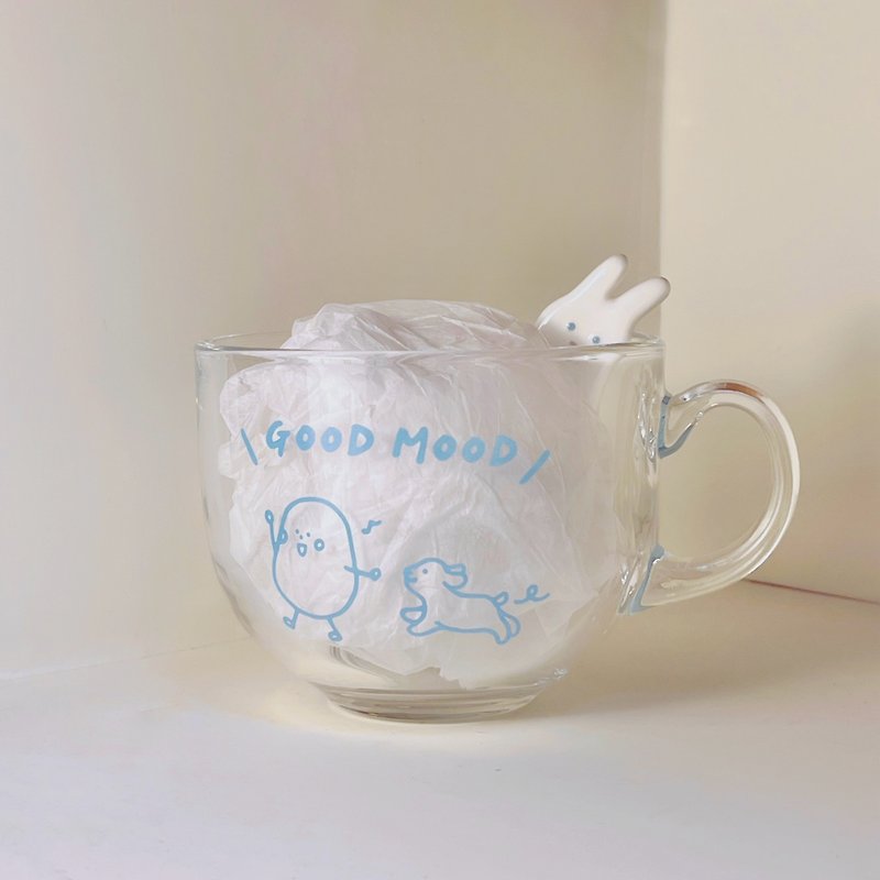 Good mood! Good mood glass - Cups - Glass Blue